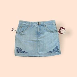 Y2k Embroidery Denim Skirt